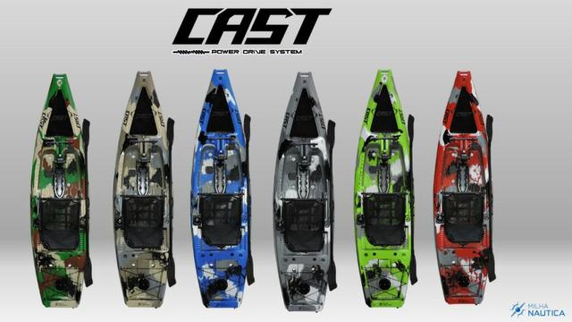 Caiaque de Pesca com Pedal Cast Milha Náutica
