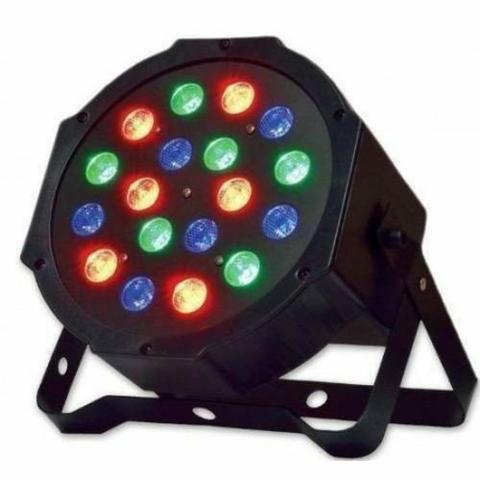 *)Canhão 18 Leds Refletor Led Rgb Bivolt Dmx Strobo Digital