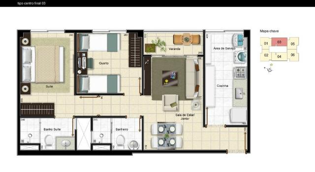 Residencial porto belo lindo apartamento de 2 quartos na samambaia use seu fgts na entrada - Foto 4