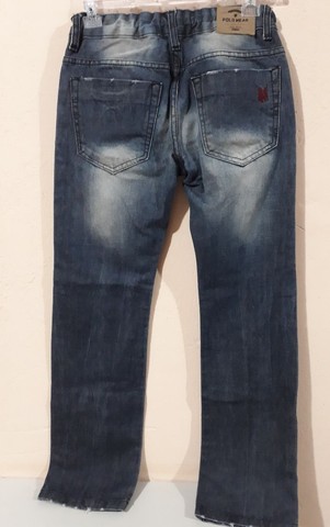 Calça jeans infantil Tam 12 Pólo Wear bem Nova com ajustes dos lados  - Foto 6