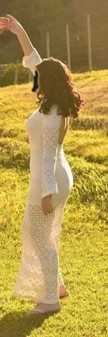 Vestido rendado algodão cor creme - lindíssimo! - Foto 5