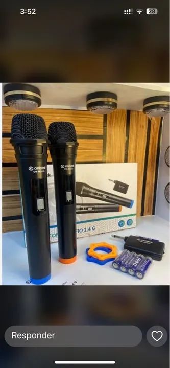 Kit de Microfones Sem Fio para Karaokê - Foto 3