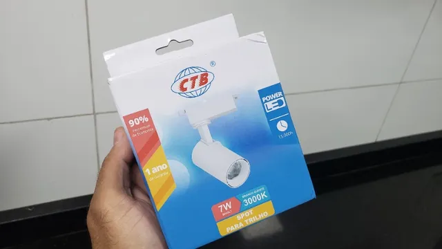 Spot Led branco 7w 3000k branco quente P/ Trilho Eletrificado