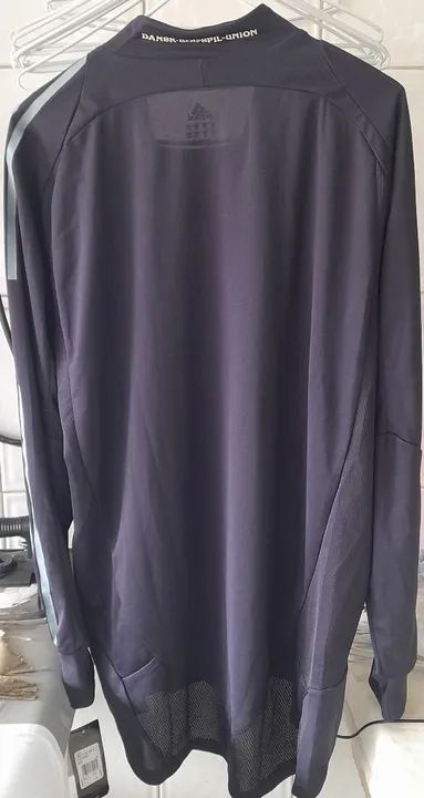 CAMISA GOLEIRO SELECAO DINAMARCA ADIDAS 2008 DE JOGO AZUL MARINHO NOVA COM ETIQUETAS - Foto 3