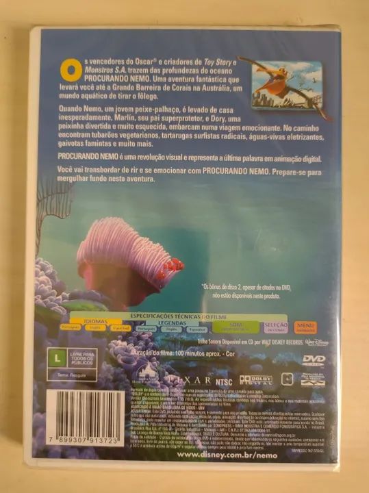Procurando Nemo - Edição Limitada 1 DVD - Novo Lacrado ! - Foto 3