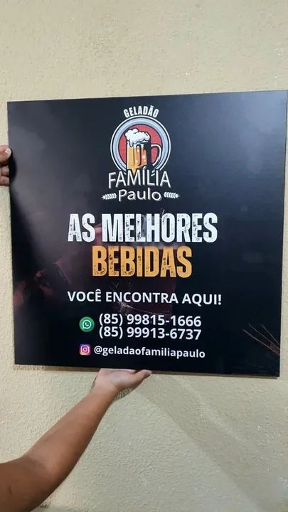 Placa de PVC com sua logomarca para fachada de loja - Foto 2