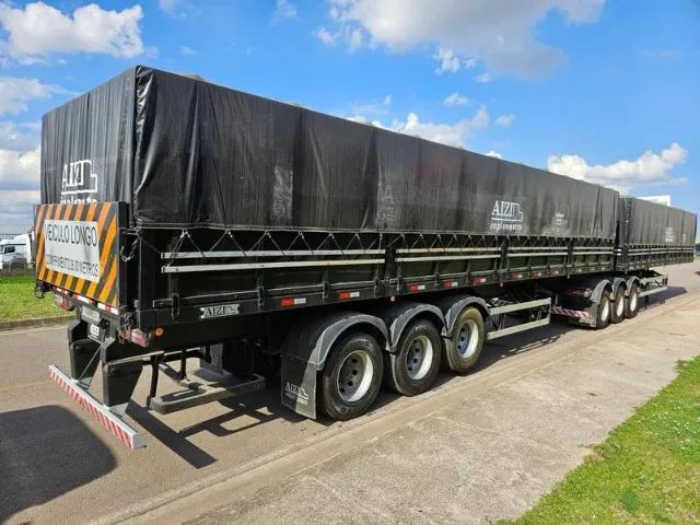 Bitrenzão Graneleiro 3x3 AIZ Ano 2020 Compensado Naval Sem pneus Pronta Entrega - Foto 12