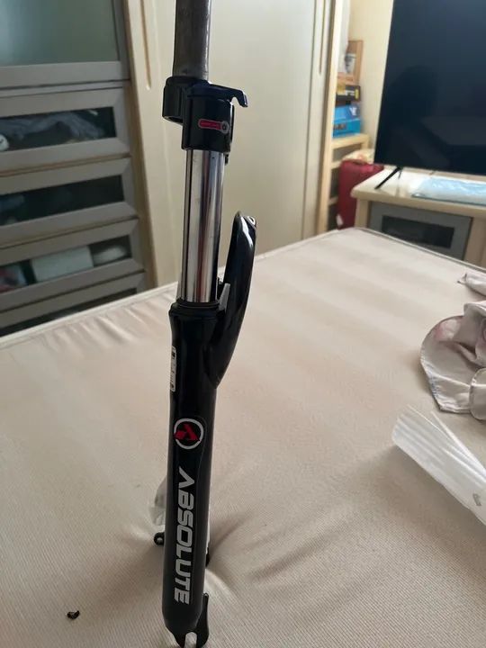 Garfo Suspensão Bike Aro 29 Absolute Mxfk18 Aheadset Aço Preto Com trava - Foto 3