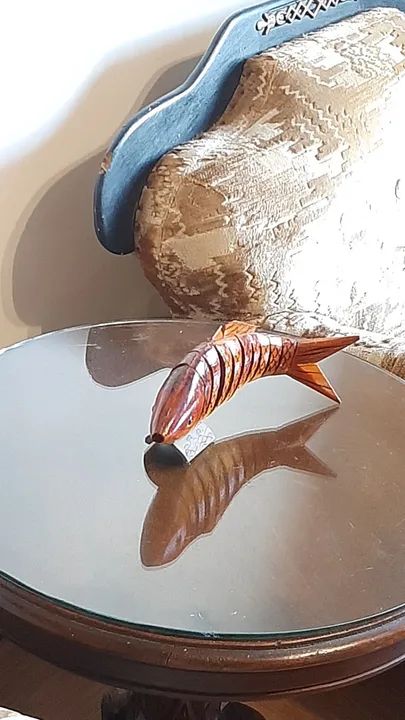 Peixe articulado feito em Madeira. - Foto 3