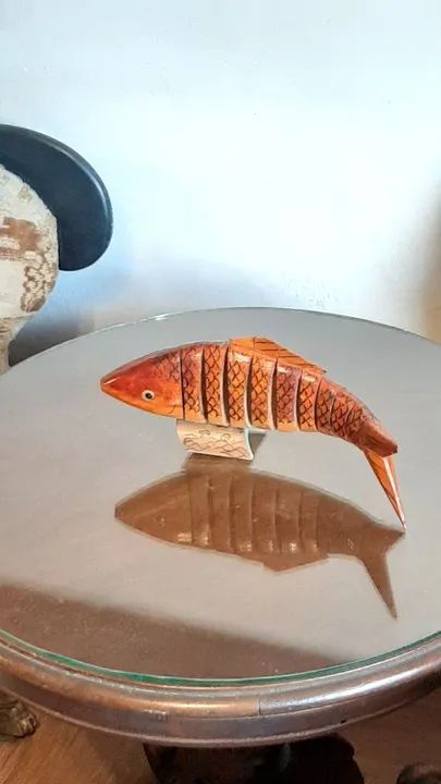 Peixe articulado feito em Madeira. - Foto 2