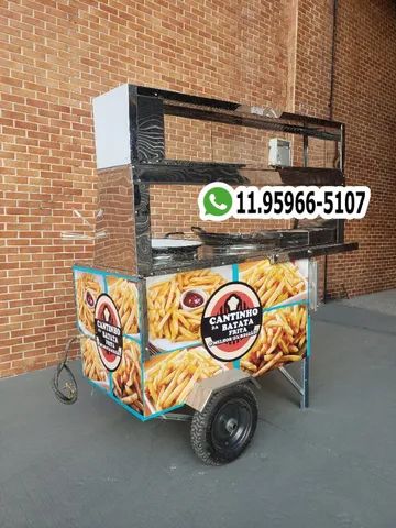 carrinho de pastel batata frita cone - Foto 2