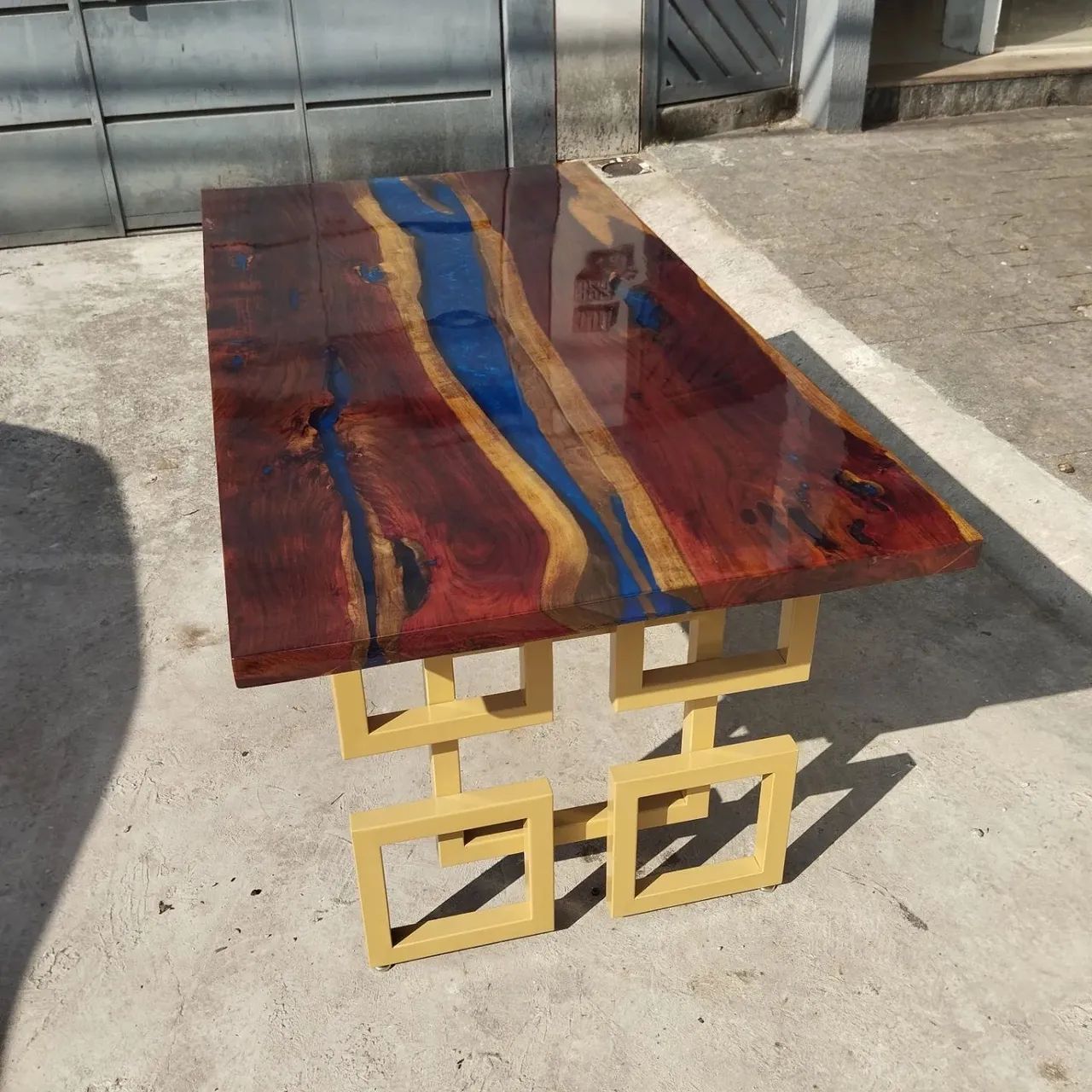 Mesa Rústica resinada 8 lugares Rivertable - Foto 3