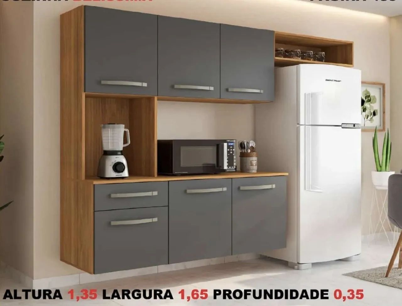 Armário de Cozinha Branco 1,65m  - Foto 2