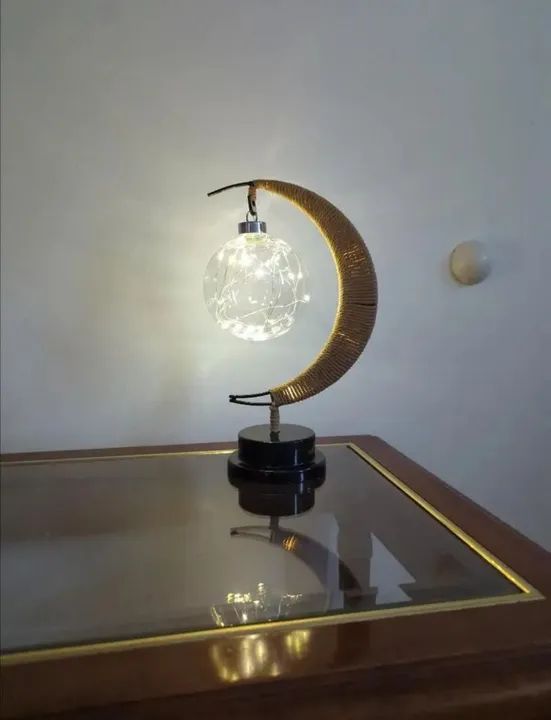 Luminária Lua com Led - Decoração Criativa e Encantadora - Foto 5