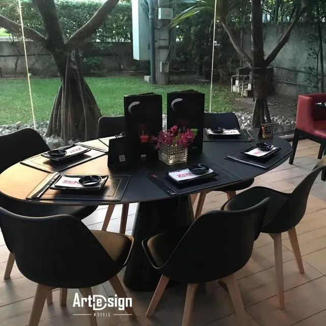 Mesa cone laca Tampo MDF Ébano 1.60x90