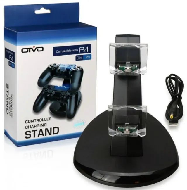 Base Dock Carregador Duplo De Controles Joystick para Ps4 Slim e Pro IV-P4002