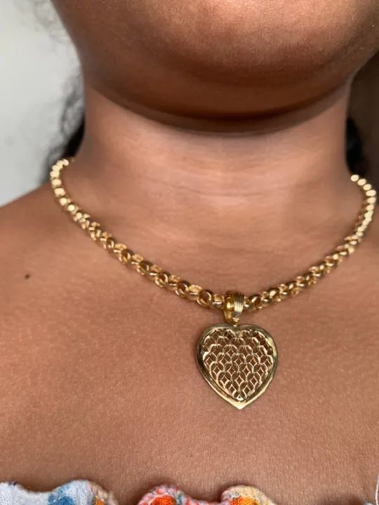 Corrente Elo português com pingente 