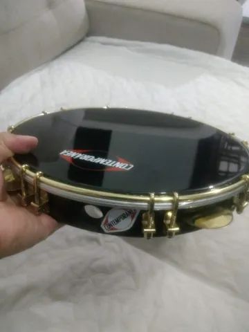 Contemporânea Pandeiro 11 Preto Tarraxa Dupla Dourada 37ppd - Foto 4