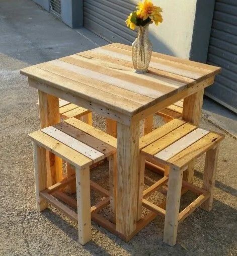 Conjunto de Mesa e bancos de Madeira para Restaurante - Foto 2