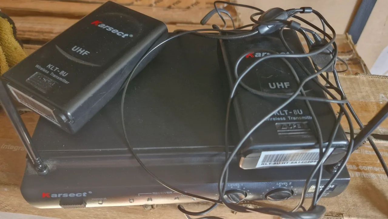 Kit de Microfone Sem Fio Karsect KLT-8U UHF