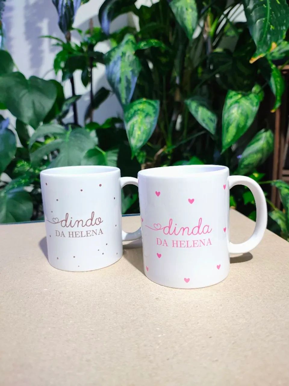 Canecas personalizadas Dinda e Dindo