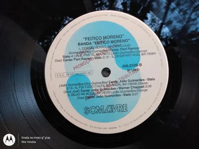 Vinil, Lp, Disco, Feitiço Moreno, vinil está zerado, sem marcas - Foto 2