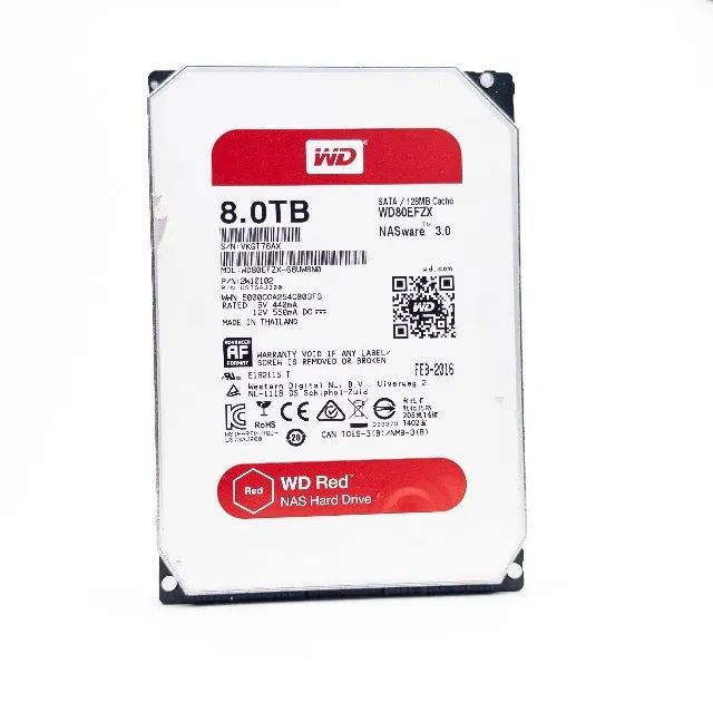 HD 8TB WD WD80EFZX com badblock realocados com sucesso NAS RED