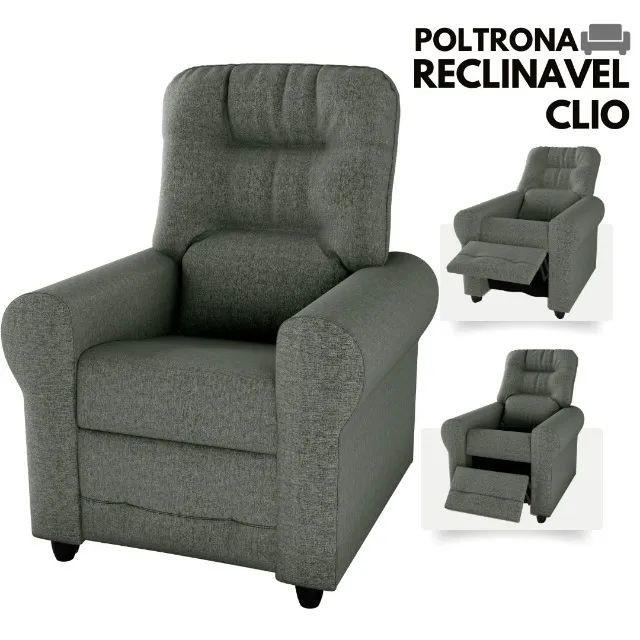 Poltrona Reclinável MXClio 2 Estagio Linho  - Foto 2