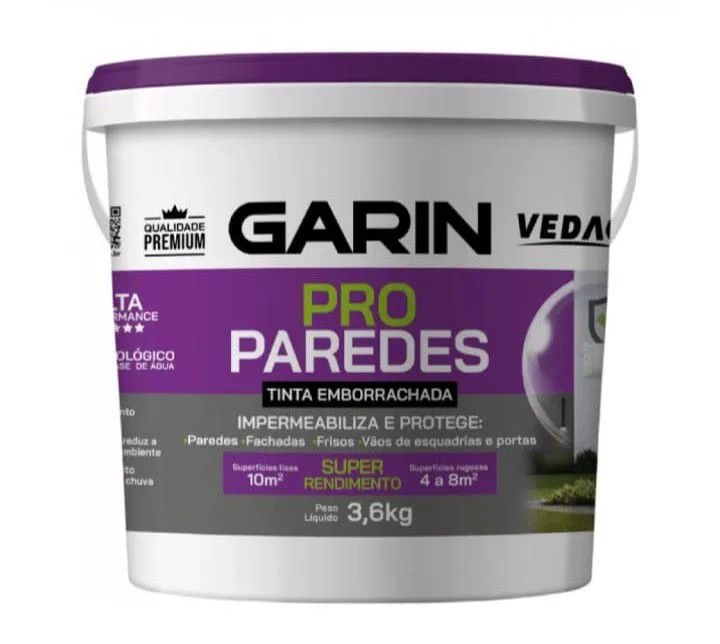 Tinta emborrachada Pro Garin 3,6l Branca 