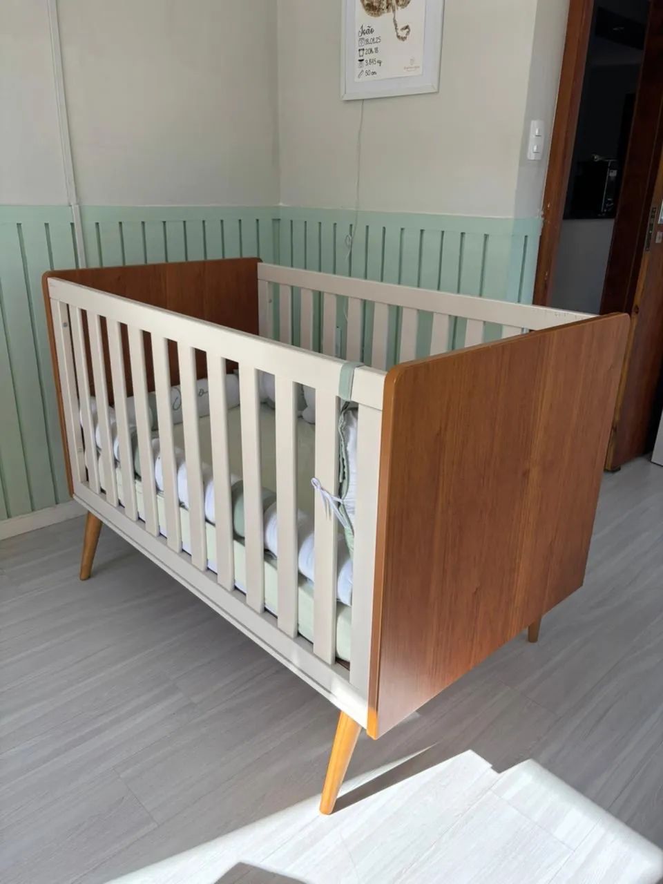 Berço retrô matic - 3 em 1 (vira cama)