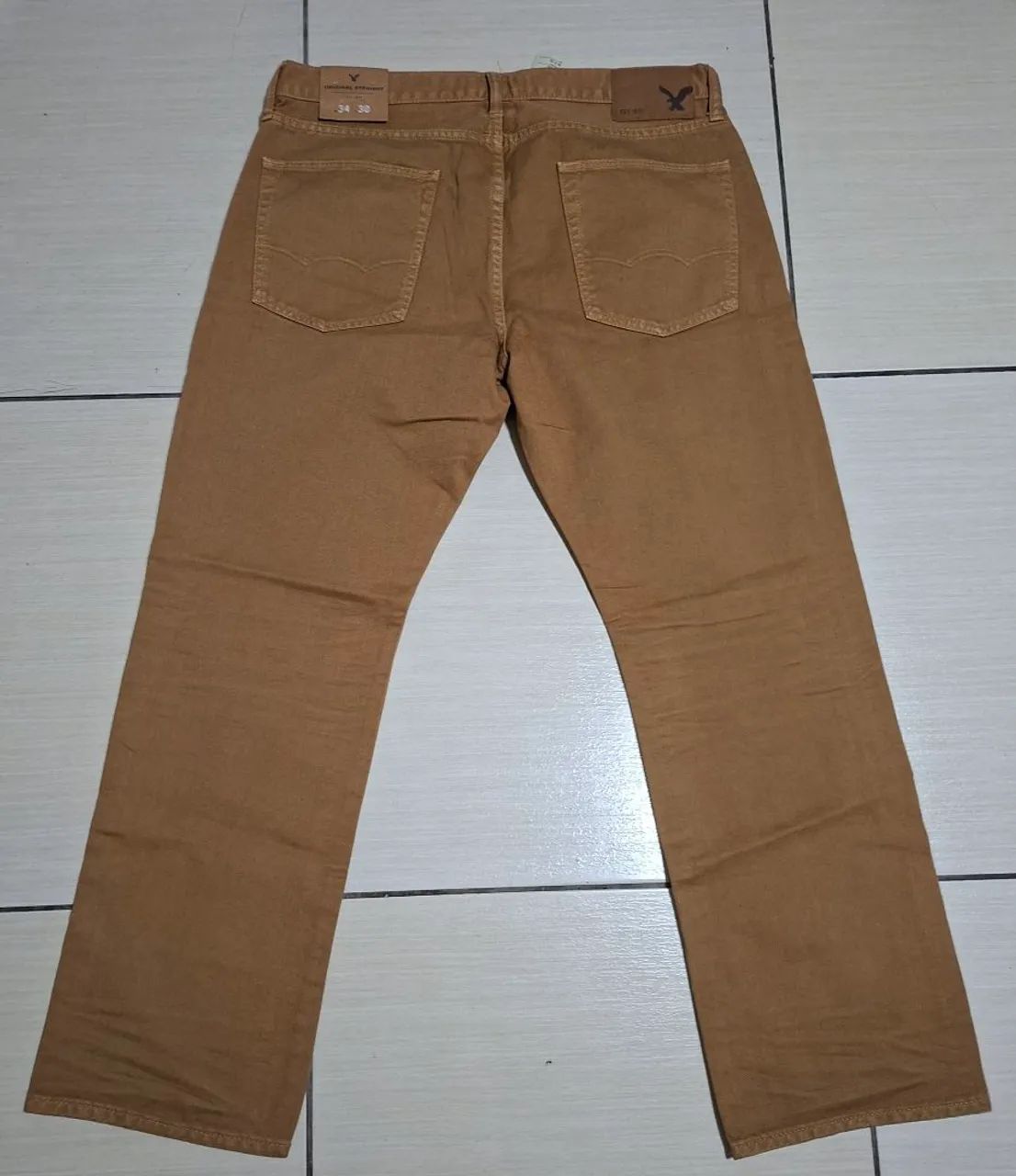 Calça, American Eagle, Straight, n.44 Brasil, Nova, Made  Americana.