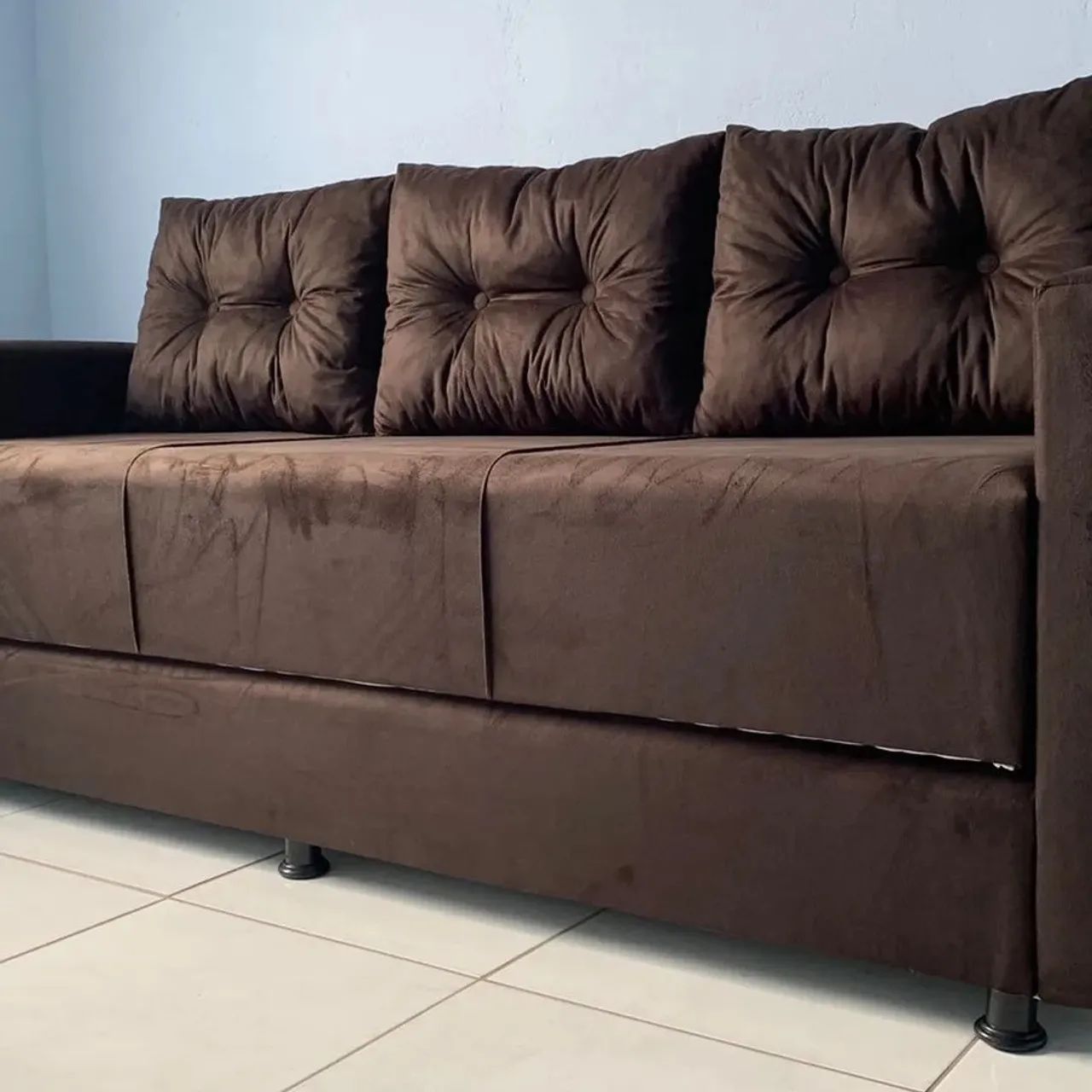 Sofá Cama 3 Lugares várias cores direto da fábrica pague na entrega - Foto 2