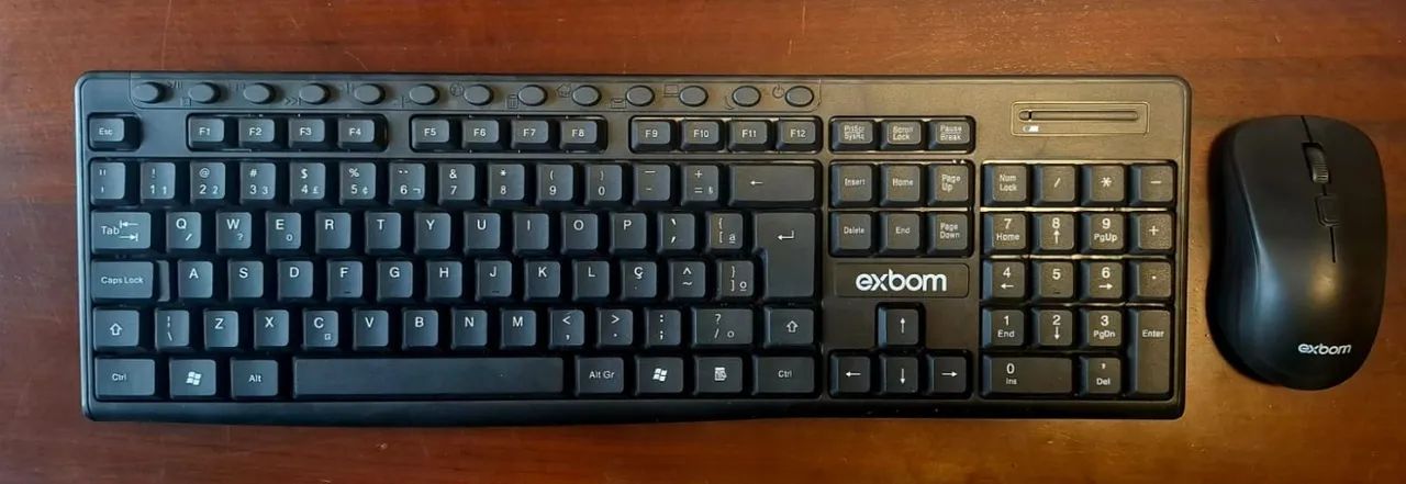 kit teclado e mouse sem fio com pilhas inclusas Exbom