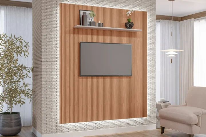 Painel Eloa Tuboarte 100% MDF tv ate 70 polegadas