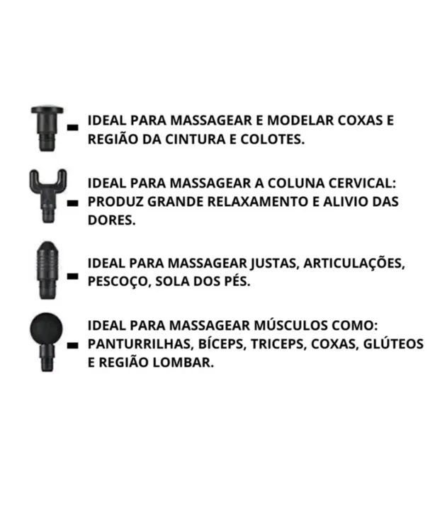 Pistola de Massagem Muscular - Relaxe e Alivie as Dores! - Foto 5