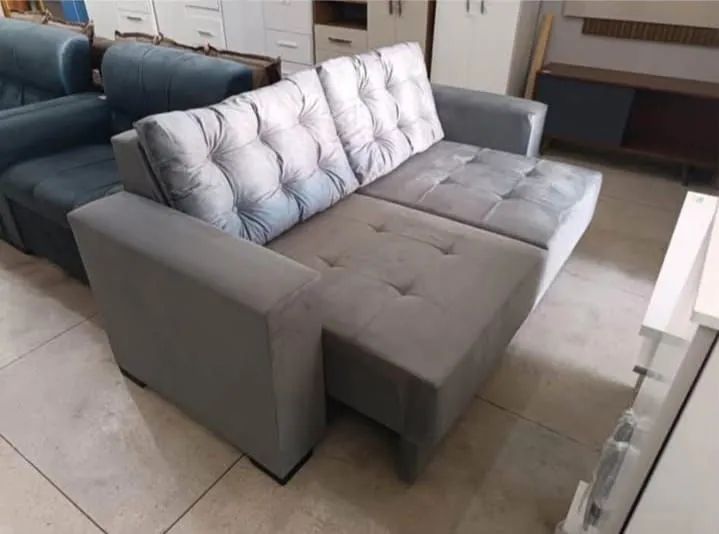 Sofá retrátil retrô 5 lugares a pronta entrega  - Foto 5