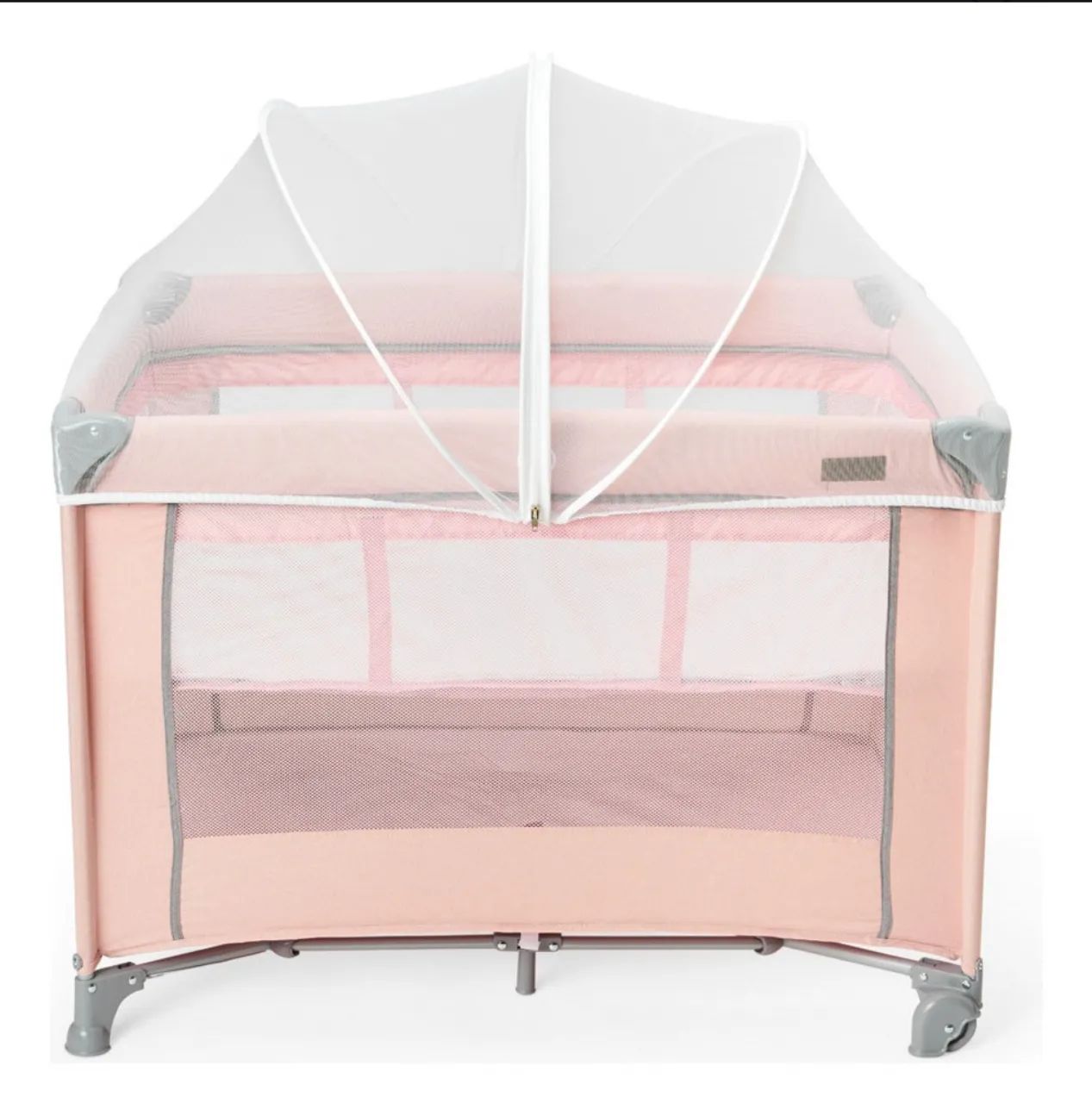 Berço Portátil Rosa para Bebê - Foto 4