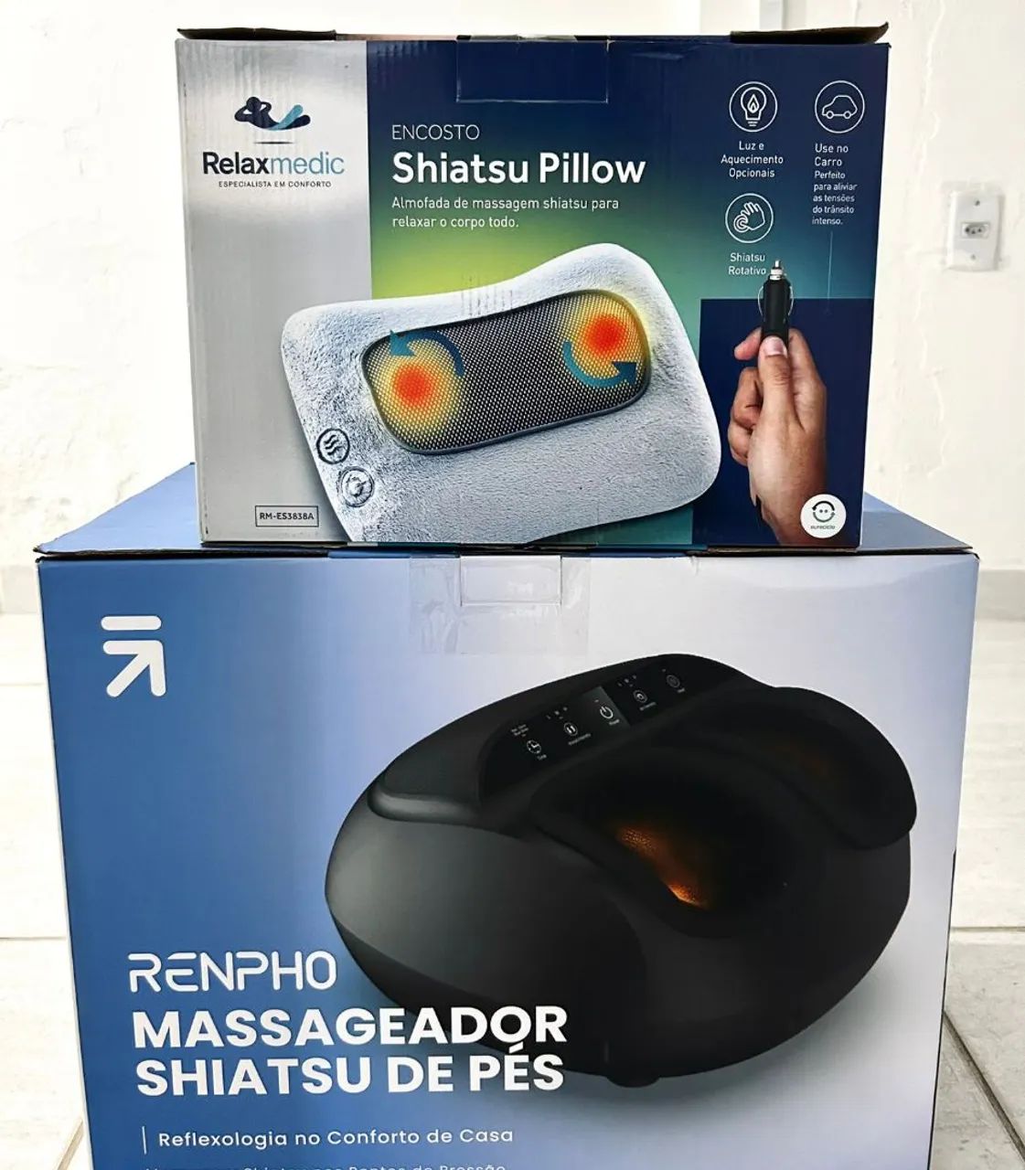 ? VENDO DOIS MASSAGEADORES SHIATSU - PÉS E COSTAS |