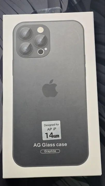 Capa Glass Vidro Temperado AG p/ Iphone 14 Pro - Grafite - Foto 2