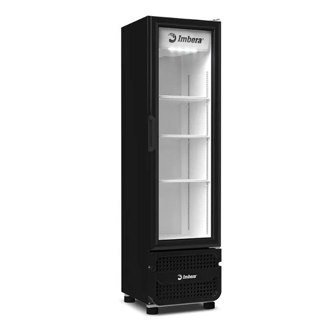 Expositor Vertical Imbera 244 Litros Porta de Vidro 110v