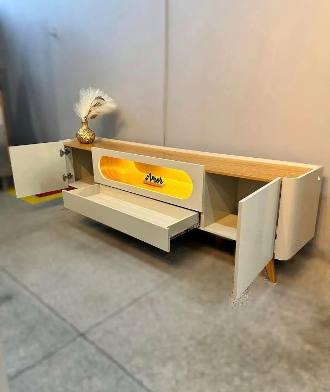 Rack Nobre 75 Polegadas 100% MDF 2,10m de Larg.- Entrega Rápida - Foto 2