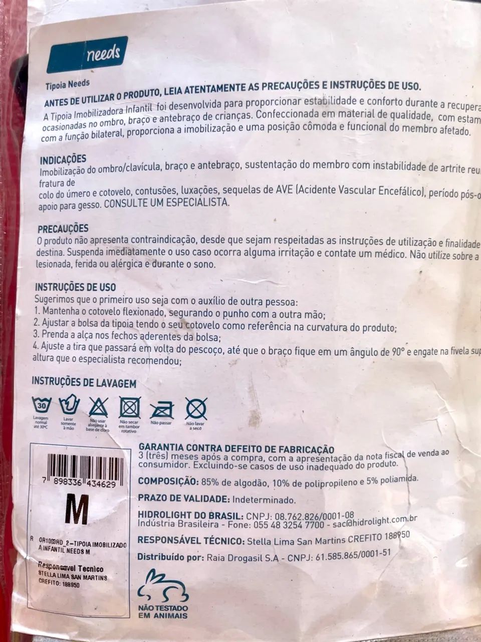 Tipoia infantil (M) NOVA - Hidrolight Needs - Foto 5