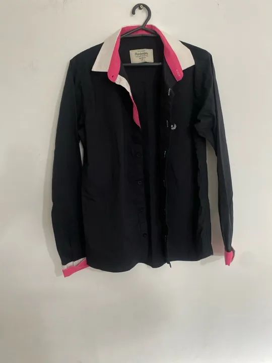Camisa Social Preta com Detalhes
