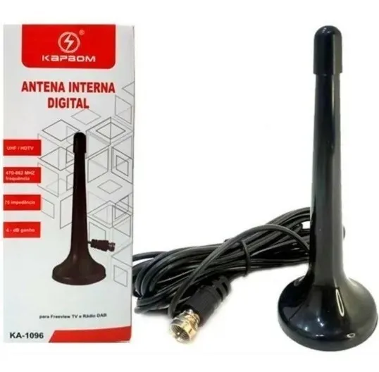Antena Interna Digital tv Uhf Hdtv 4k Com Cabo De 3 Metros ka1096 2103