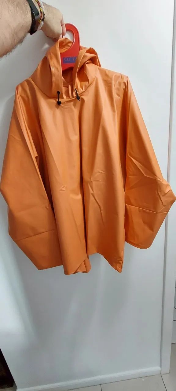 Casaco Impermeável borracha Laranja gg  - Foto 3