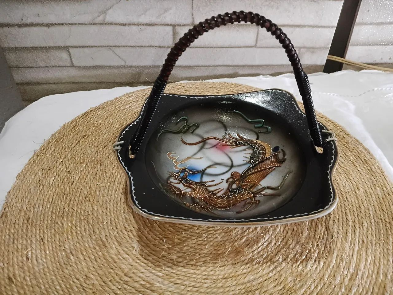 Cesto Decorativo japonês com Dragão - Foto 4