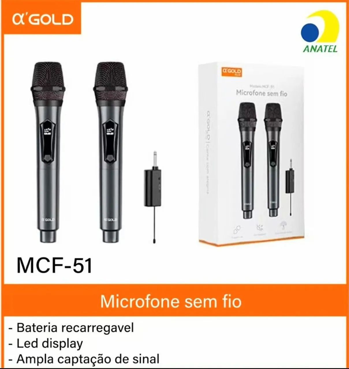Microfone duplo sem fio linha premium