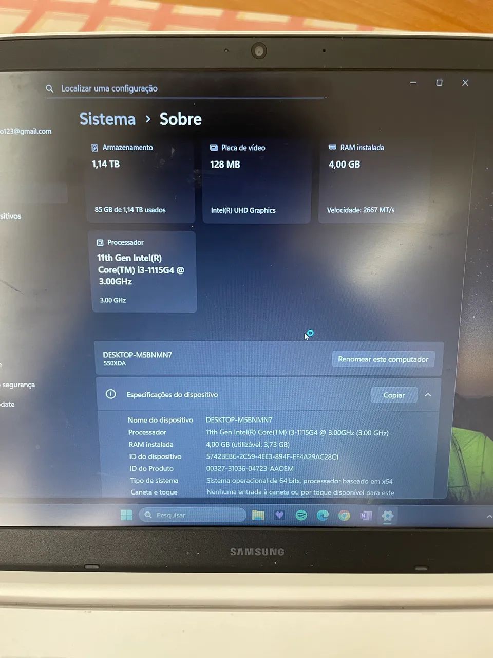 Notebook Samsung Book 3 com ssd  - Foto 4