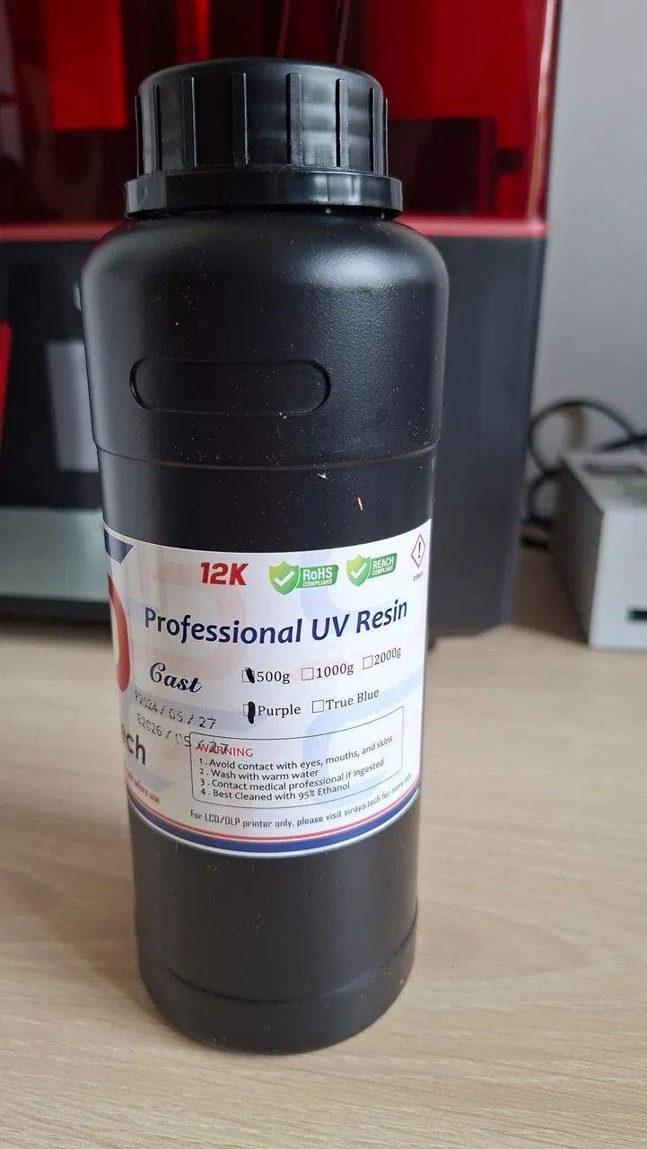 Cera Calcinável 12k Syraya Tech - Impressora 3D UV LCD  500g Purple - Foto 2