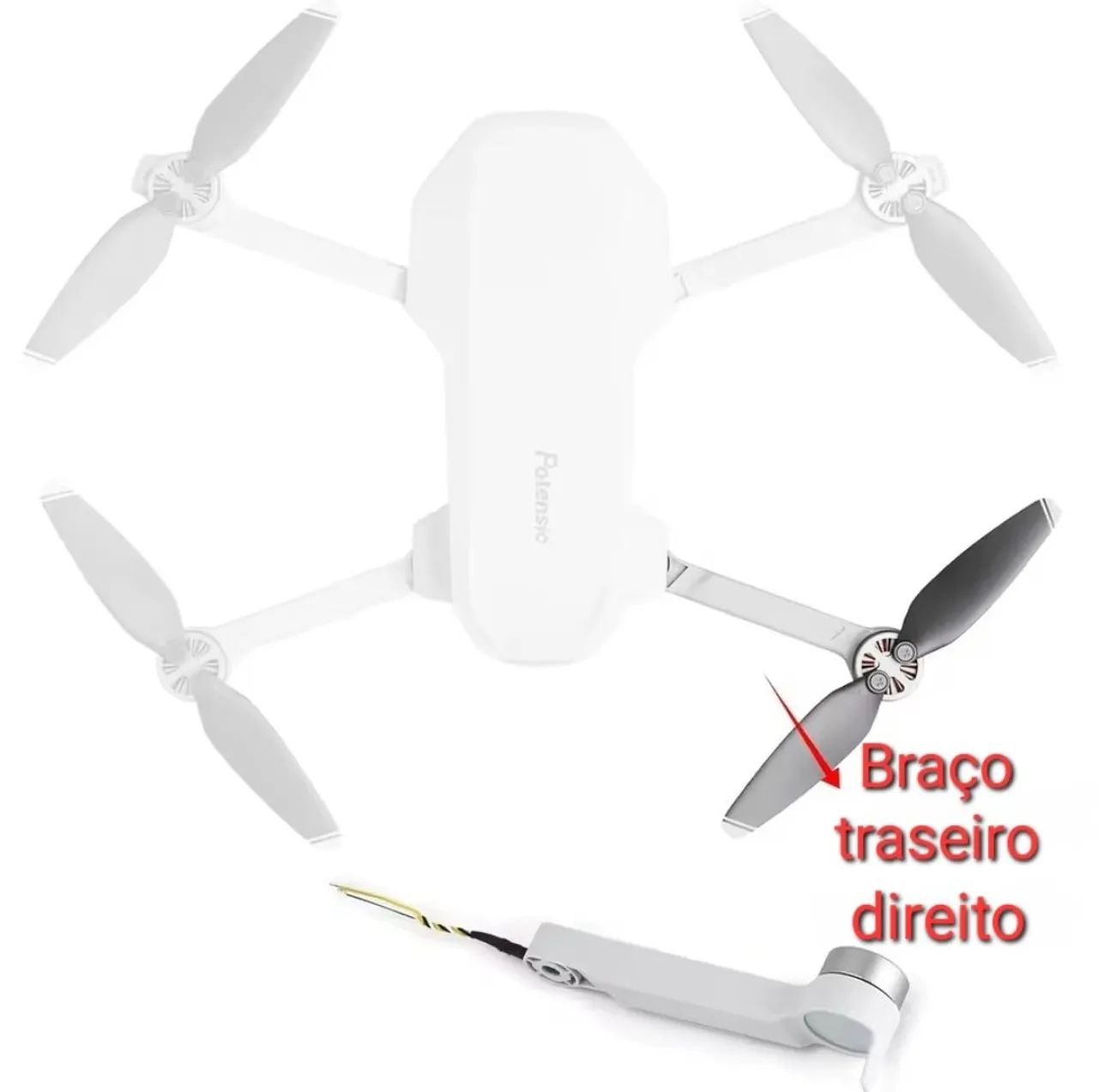  Braço traseiro direito do drone Potensic Atom e Atom SE.